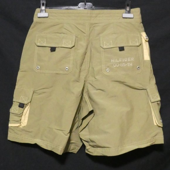 TOMMY HILFIGER | medium | Olive Green Cargo Shorts / Swim Shorts | NWOT - Picture 2 of 16
